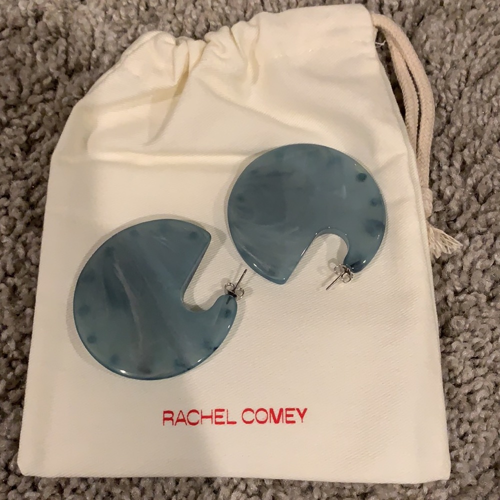LAST PAIR! Rachel Comey Rhinestone Swirl Camille Earring Blue - Picture 8 of 8